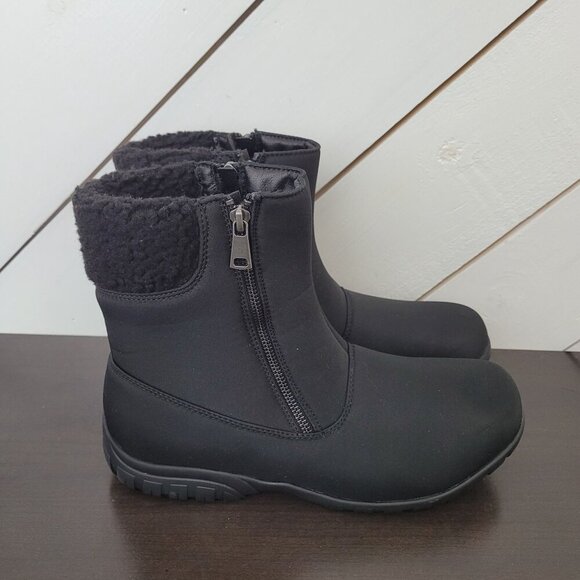 NEW Propet Dani Mid Womens Size 11 X (2E) Snow Boots Black Faux Fur Lined //8CT - Picture 1 of 8